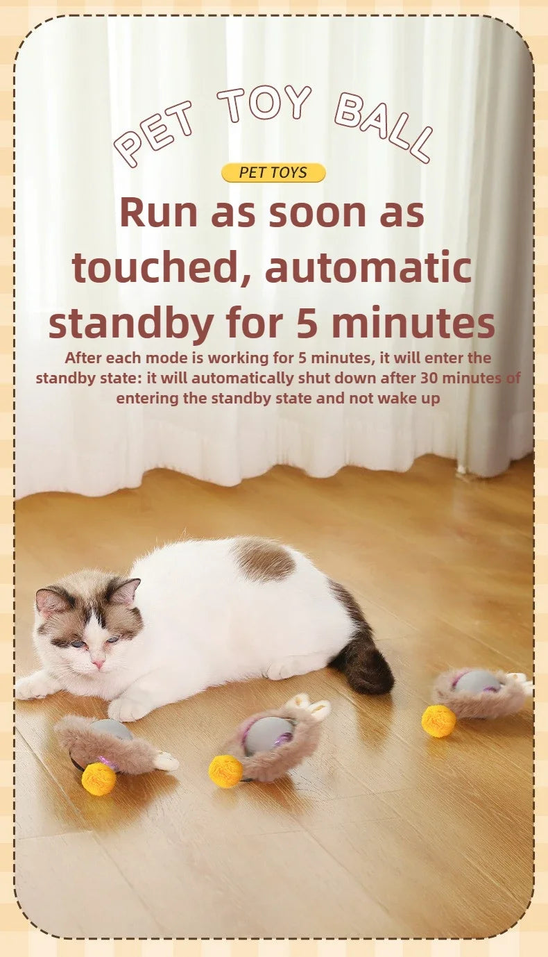 Interactive Self-Moving Cat Ball Toy